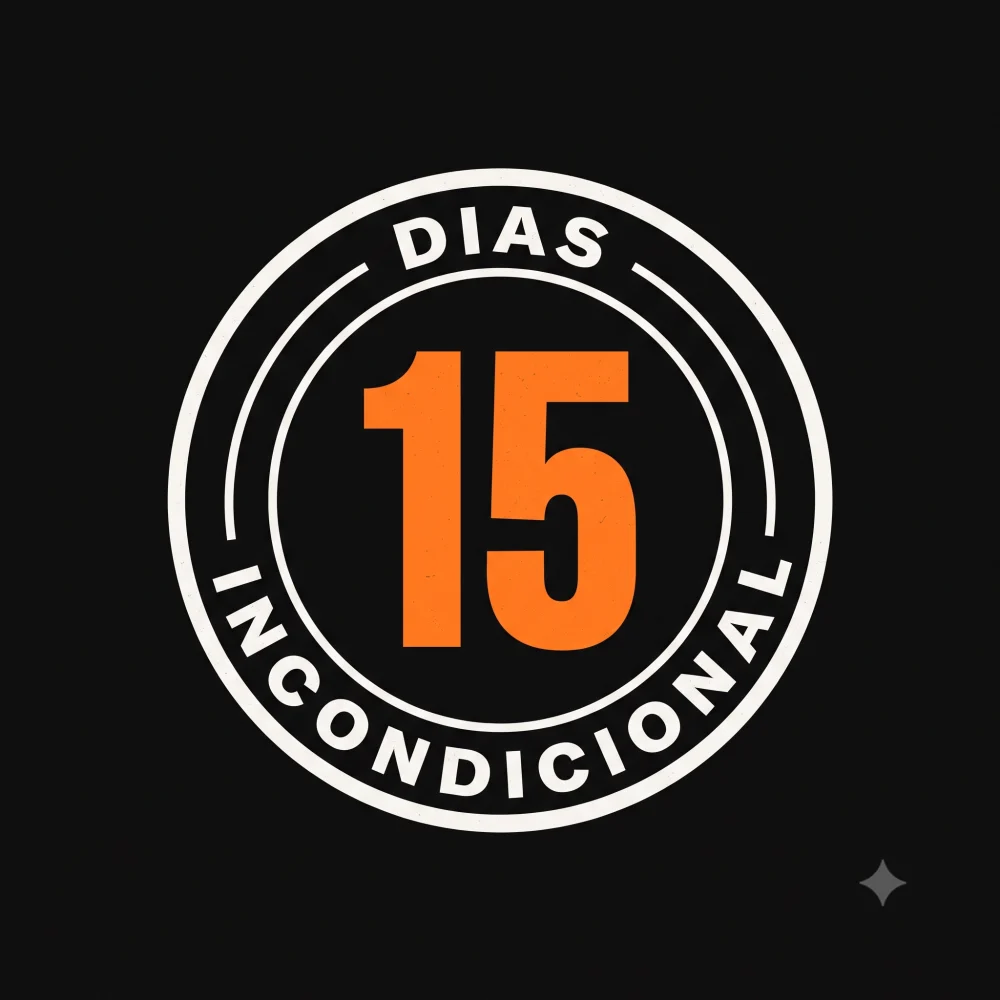 Selo de 15 dias de garantia incondicional